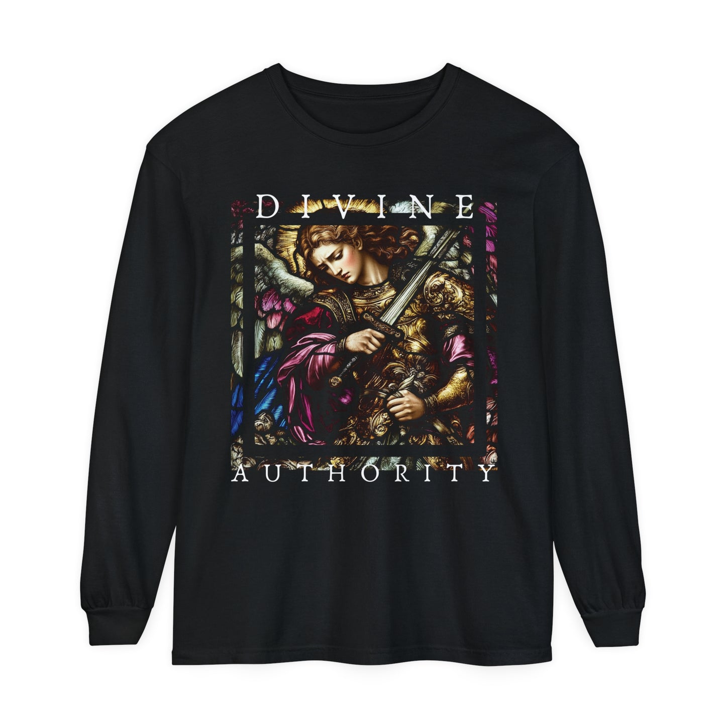 Divine Authority Long Sleeve T-Shirt | Artistic Spiritual Graphic V2